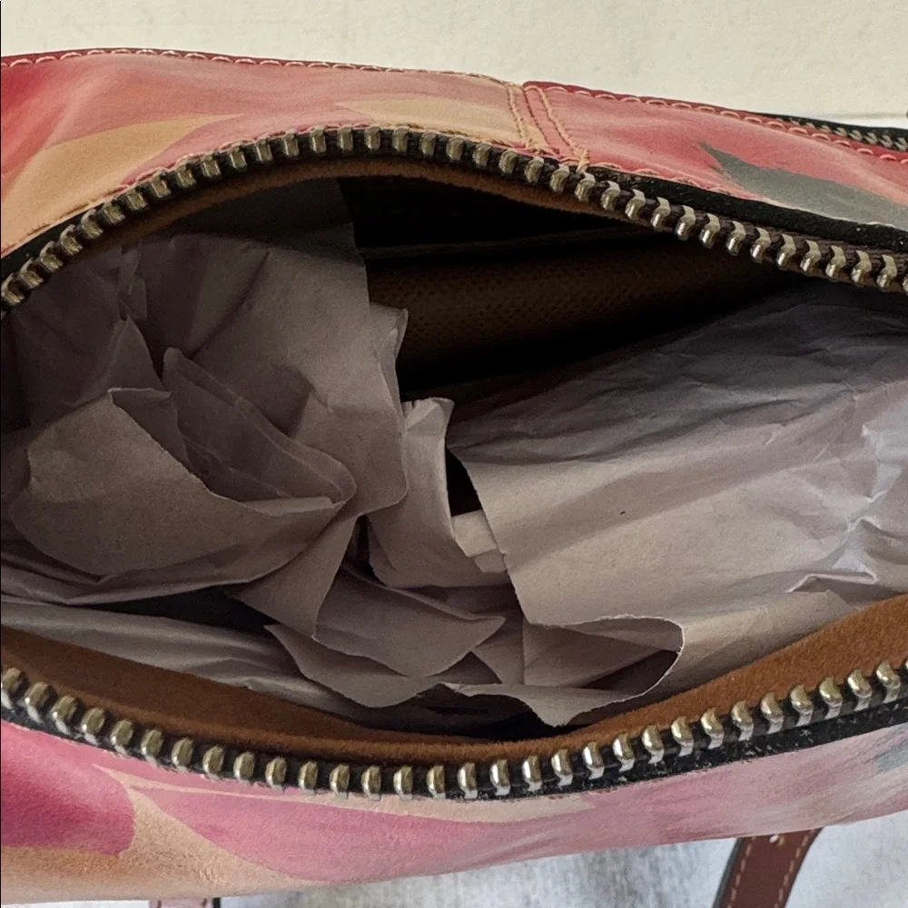 Patricia Nash Elia Leather Hobo Shoulder Floral Handbag Spring Multi NWT